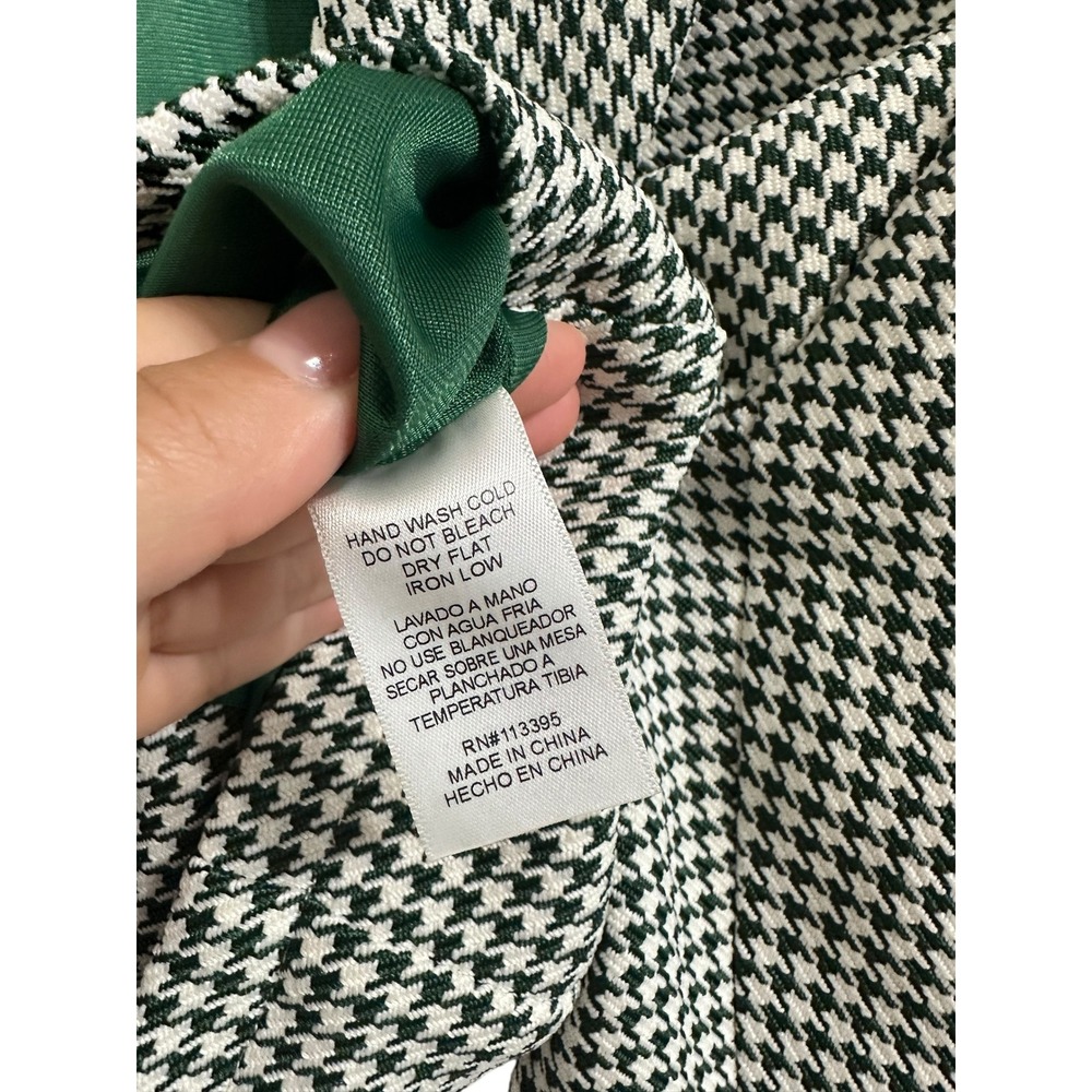 En Creme Women's Cropped Blazer Houndstooth Print size Small - Picture 4 of 5